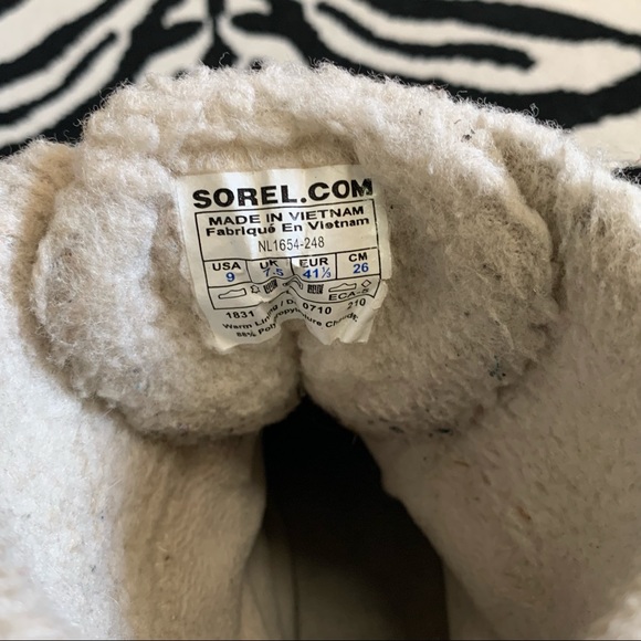 Sorel Tivoli Orange Plaid Ankle Shearling Boots Size 9 - Picture 8 of 8